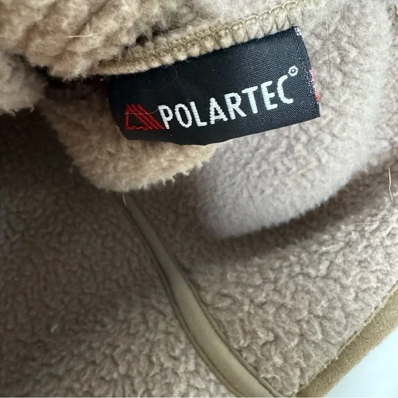 L.L. Bean Vintage Beige Fleece sherpa Outerwear barn coat - Picture 8 of 12